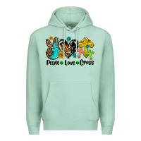 Seafoam peace love cross Premium Hoodie - AdoDesignShop