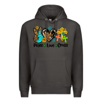 Smoke peace love cross Premium Hoodie - AdoDesignShop
