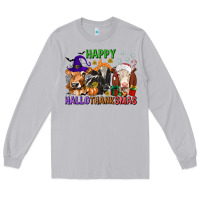 Moon Dust happy hallothanksmas with cow Long Sleeve Tee - texasbilliewilder
