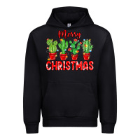 Black Merry Christmas Cactuses Urban Hoodie - MaliasSmallBusiness