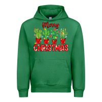 Emerald Merry Christmas Cactuses Urban Hoodie - MaliasSmallBusiness