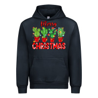 Navy Merry Christmas Cactuses Urban Hoodie - MaliasSmallBusiness