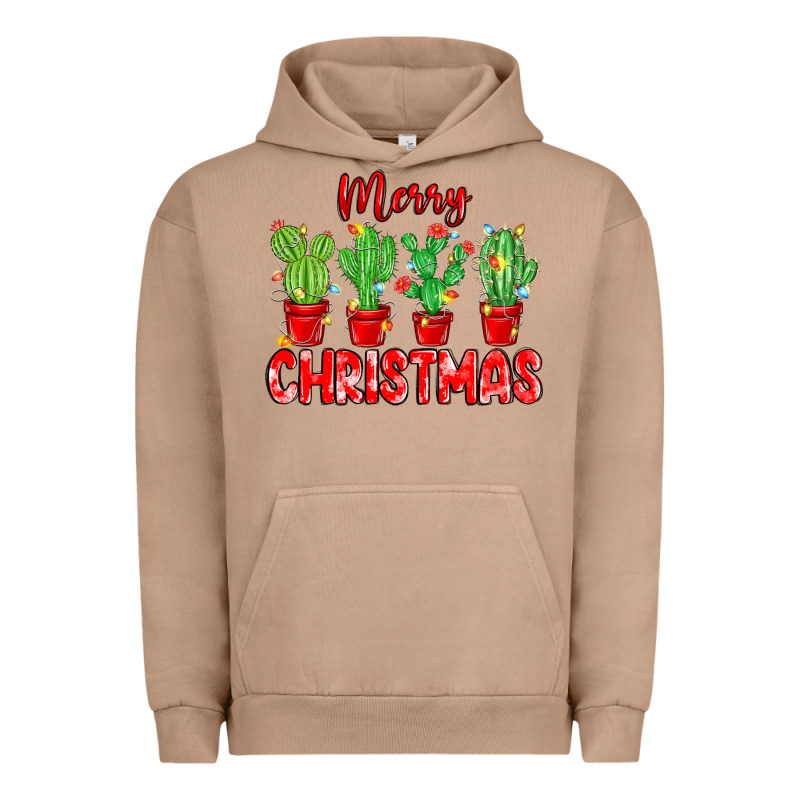 Merry Christmas Cactuses Urban Hoodie by MaliasSmallBusiness | Teevron