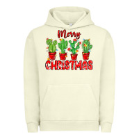 Pigment Pistachio Merry Christmas Cactuses Urban Hoodie - MaliasSmallBusiness
