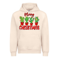 Sandshell Merry Christmas Cactuses Urban Hoodie - MaliasSmallBusiness