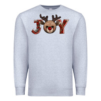 Heather Grey joy reindeer Premium Sweatshirt - AdoDesignShop