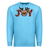 Ocean Blue joy reindeer Premium Sweatshirt - AdoDesignShop