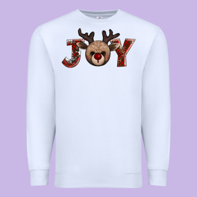 Joy Reindeer Premium Sweatshirt Designed By Adodesignshop