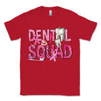 Red Dental Squad with Teeth Classic Tee - texasbilliewilder