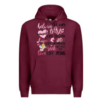 Burgundy christian valentines Premium Hoodie - MaliasSmallBusiness