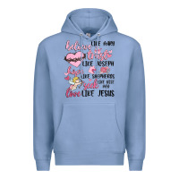 Colony Blue christian valentines Premium Hoodie - MaliasSmallBusiness