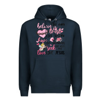 Navy christian valentines Premium Hoodie - MaliasSmallBusiness