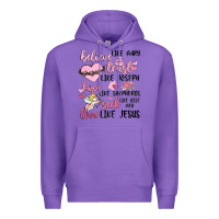 Purple christian valentines Premium Hoodie - MaliasSmallBusiness