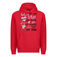 Red christian valentines Premium Hoodie - MaliasSmallBusiness