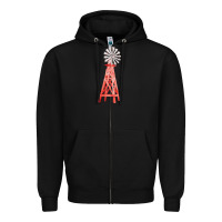 Black windmill fa element Zipper Hoodie - FaDigitalArtStudio