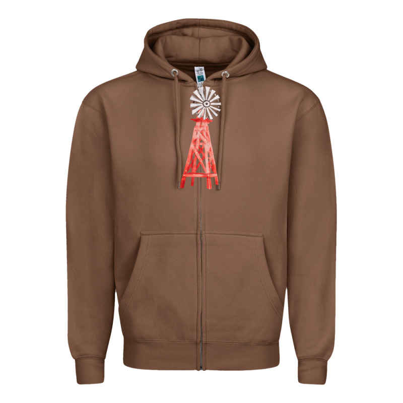 Windmill Fa Element Zipper Hoodie by FaDigitalArtStudio | Teevron