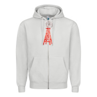 Dove Grey windmill fa element Zipper Hoodie - FaDigitalArtStudio