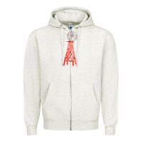 Oatmeal Heather windmill fa element Zipper Hoodie - FaDigitalArtStudio