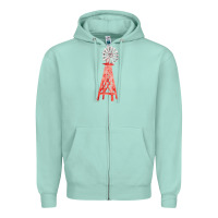 Seafoam windmill fa element Zipper Hoodie - FaDigitalArtStudio