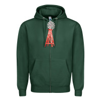 Sports Green windmill fa element Zipper Hoodie - FaDigitalArtStudio
