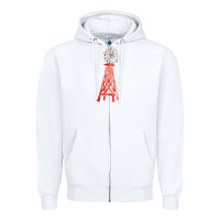 White windmill fa element Zipper Hoodie - FaDigitalArtStudio