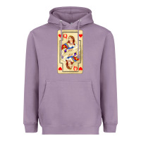 Lavender love playing cards queen Heavyweight Hoodie - AdoDesignShop