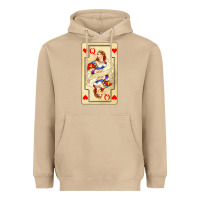 Mushroom love playing cards queen Heavyweight Hoodie - AdoDesignShop