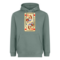 Sage love playing cards queen Heavyweight Hoodie - AdoDesignShop