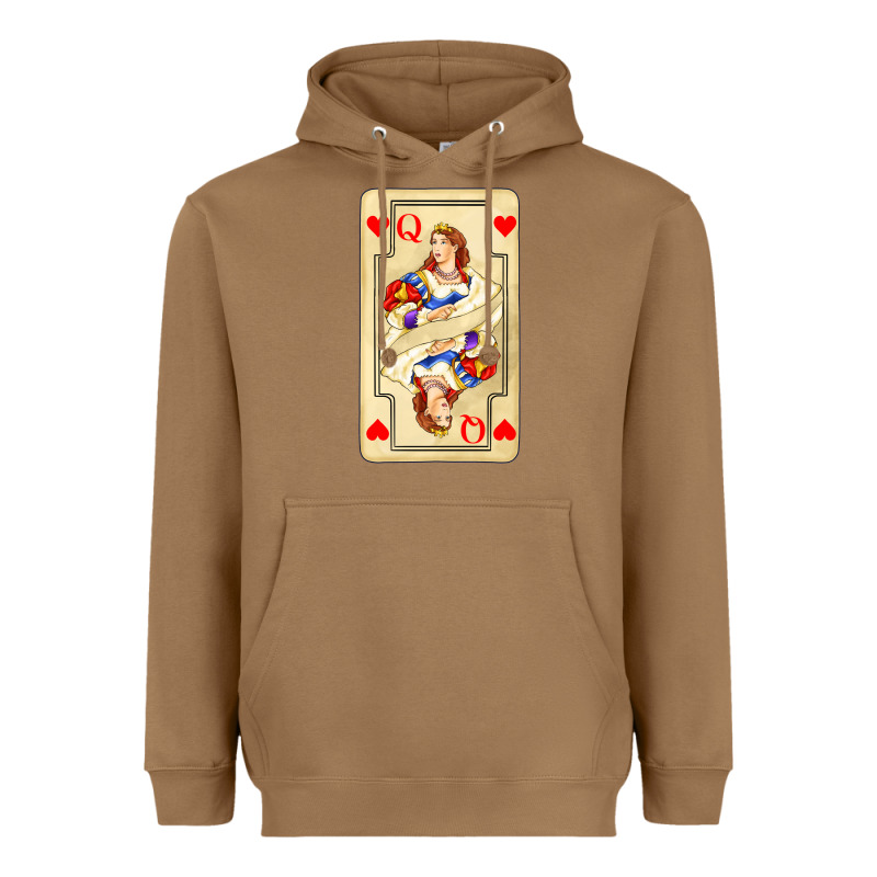 Love Playing Cards Queen Heavyweight Hoodie by AdoDesignShop | Teevron