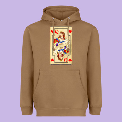 Love Playing Cards Queen Heavyweight Hoodie Designed By Adodesignshop