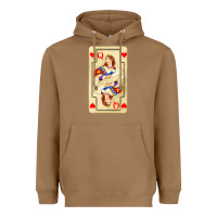 Toasted Coconut love playing cards queen Heavyweight Hoodie - AdoDesignShop