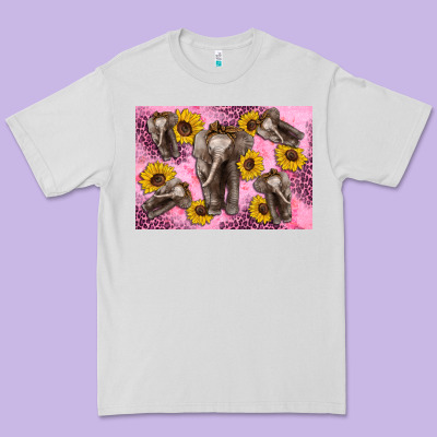 Baby Elephant Sunflowers Kid's Bottle Premium Tee Designed By Artiststas