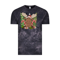 Cloud Black christmas reindeer Vintage Tee - MaliasSmallBusiness