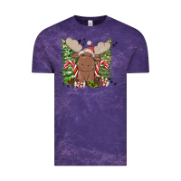 Cloud Purple christmas reindeer Vintage Tee - MaliasSmallBusiness
