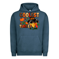 Pigment Midnight Navy coolest turkey in town Urban Hoodie - MaliasSmallBusiness