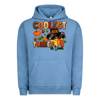 Pigment Pebble Blue coolest turkey in town Urban Hoodie - MaliasSmallBusiness