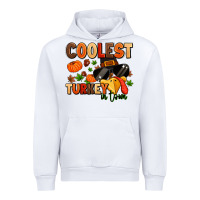 White coolest turkey in town Urban Hoodie - MaliasSmallBusiness