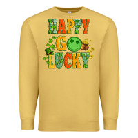 Antique Gold happy go lucky  with coin and shamrock Premium Sweatshirt - Artiststas