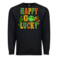 Black happy go lucky  with coin and shamrock Premium Sweatshirt - Artiststas