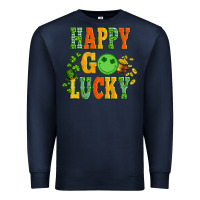 Navy happy go lucky  with coin and shamrock Premium Sweatshirt - Artiststas