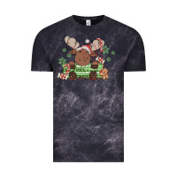 Cloud Black christmas reindeer Vintage Tee - MaliasSmallBusiness