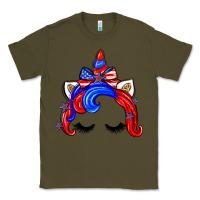 Army Green 4th of july unicorn Classic Tee - Zillion Design Studio