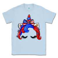Dusty Blue 4th of july unicorn Classic Tee - Zillion Design Studio