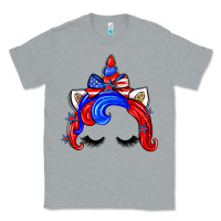 Heather Grey 4th of july unicorn Classic Tee - Zillion Design Studio