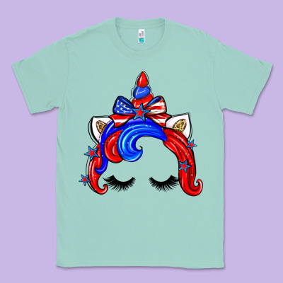 4th Of July Unicorn Classic Tee Designed By Zillion Design Studio
