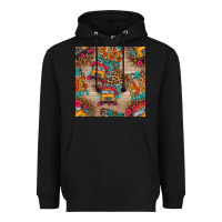 Black school bus driver and flower seamless patterns Heavyweight Hoodie - BundleAndBundleShop