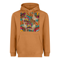 Meerkat school bus driver and flower seamless patterns Heavyweight Hoodie - BundleAndBundleShop