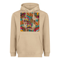 Mushroom school bus driver and flower seamless patterns Heavyweight Hoodie - BundleAndBundleShop