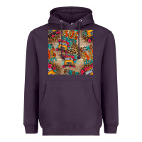Plum school bus driver and flower seamless patterns Heavyweight Hoodie - BundleAndBundleShop