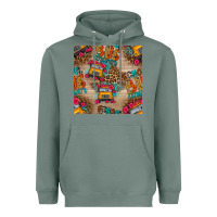 Sage school bus driver and flower seamless patterns Heavyweight Hoodie - BundleAndBundleShop